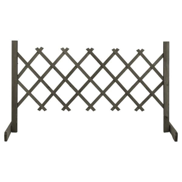 vidaXL espalier til haven 120x60 cm massivt fyrretræ grå - Havehegn