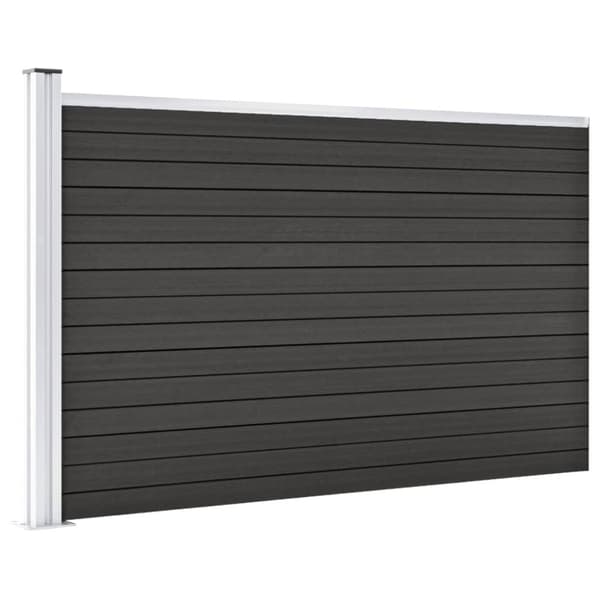 vidaXL Puutarha-aita WPC 175x105 cm harmaa -  Aitapaneelit