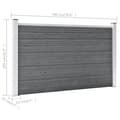 Pikkukuva 10 / 10: vidaXL Puutarha-aita WPC 353x106 cm harmaa -  Aitapaneelit