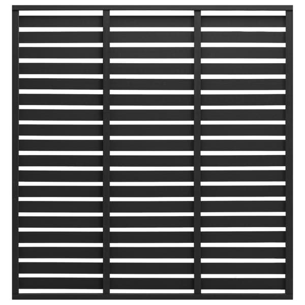 vidaXL hegnspanel 180x180 cm WPC sort - Havehegn