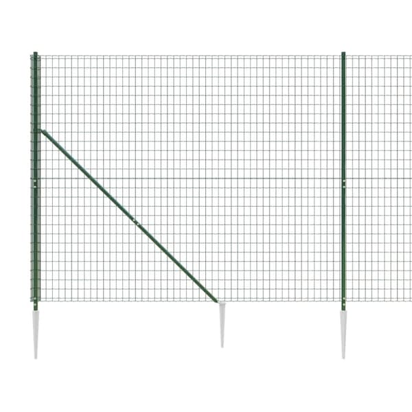 vidaXL Verkkoaita maapiikeillä vihreä 1,6x25 m -  Aitapaneelit