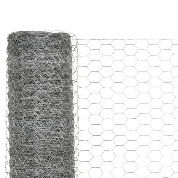 vidaXL hønsenet galvaniseret stål 25 x 1,5 m sølvfarvet - Havehegn