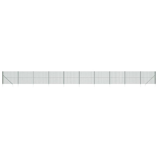 vidaXL Verkkoaita maapiikeillä vihreä 1,4x25 m -  Aitapaneelit