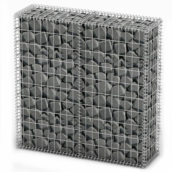 vidaXL Gabion/kivikori kansilla galvanoitu vaijeri 100x100x30 cm -  Aitapaneelit
