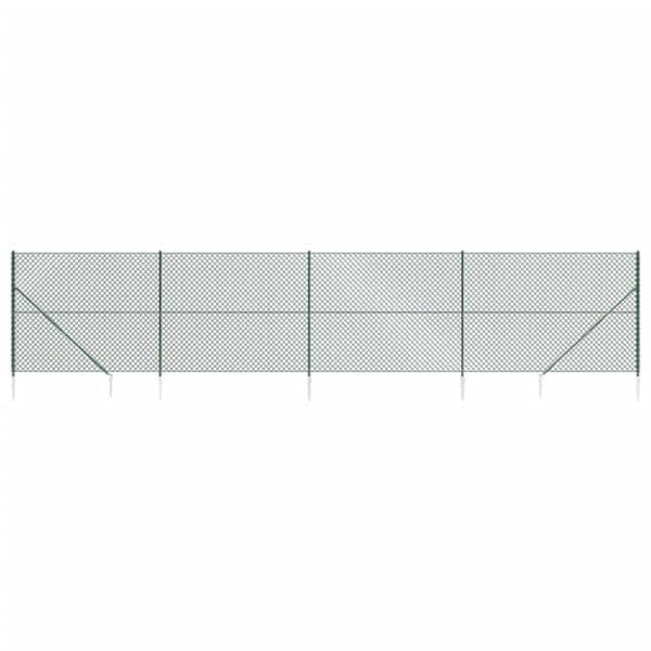 vidaXL Verkkoaita maapiikeillä vihreä 1,6x10 m - Aitapaneelit