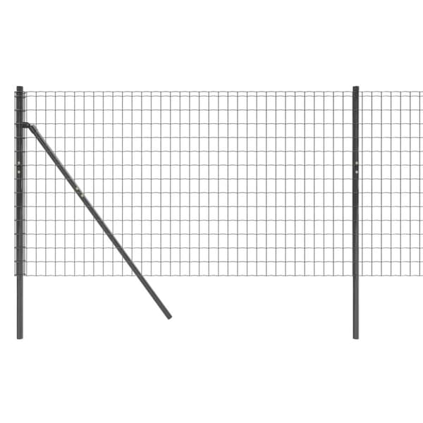 vidaXL trådhegn 0,8x25 m galvaniseret stål antracitgrå -  Havehegn