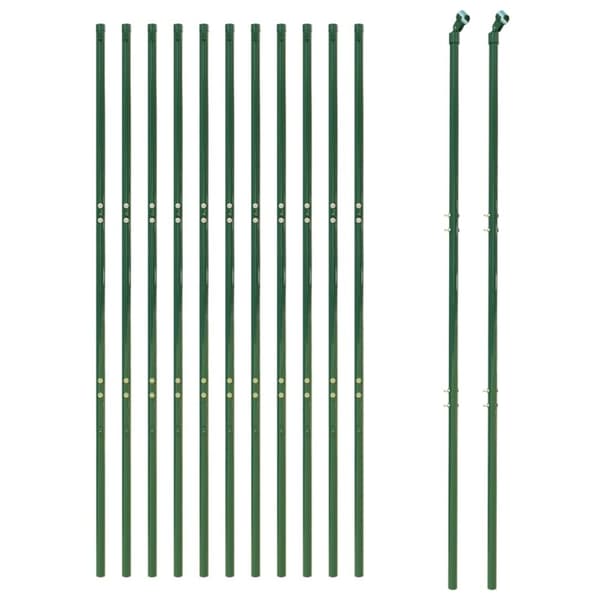 vidaXL Verkkoaita vihreä 1,8x25 m galvanoitu teräs - Aitapaneelit