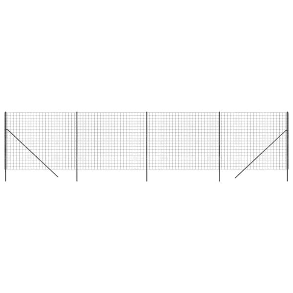 vidaXL trådhegn 1,4x10 m galvaniseret stål antracitgrå - Havehegn