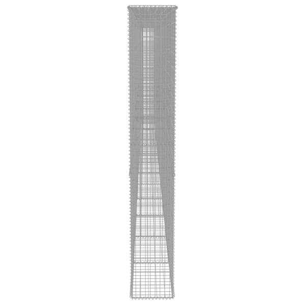 vidaXL gabionvæg med dæksler galvaniseret stål 900 x 50 x 200 cm - Havehegn