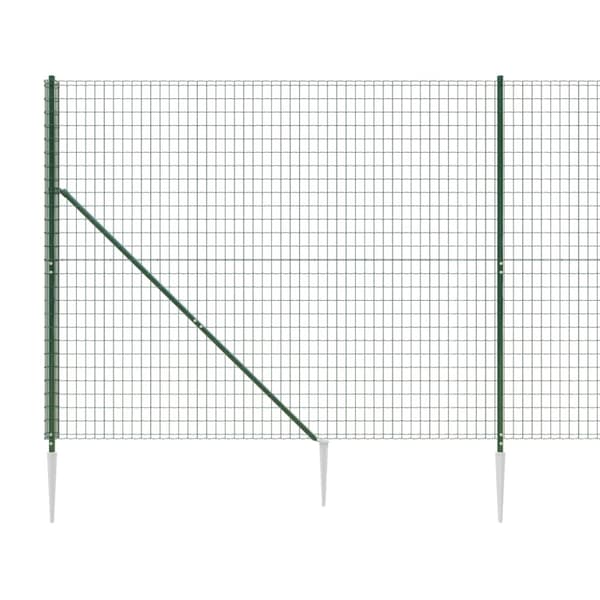 vidaXL Verkkoaita maapiikeillä vihreä 1,8x25 m -  Aitapaneelit