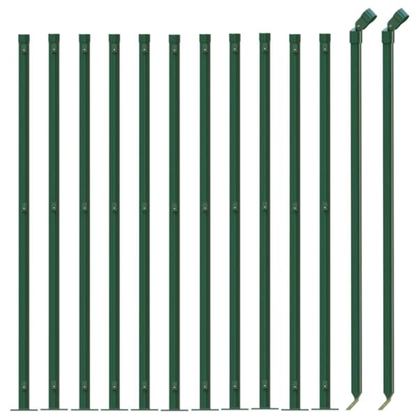 vidaXL trådhegn med flange 0,8x25 m grøn -  Havehegn
