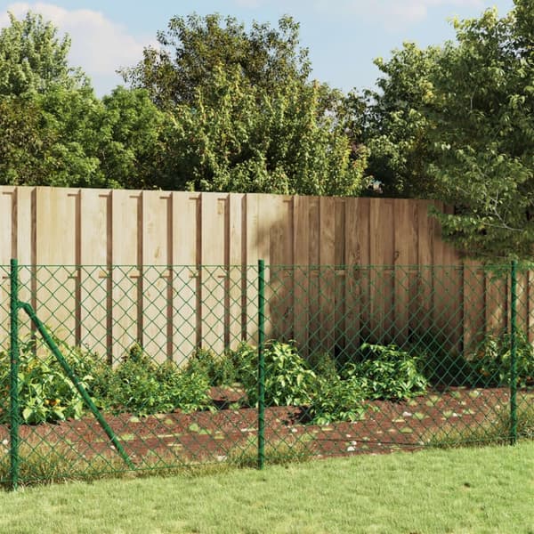 vidaXL trådhegn med flange 0,8x25 m grøn -  Havehegn