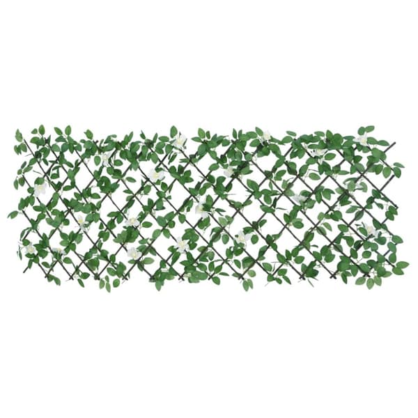 vidaXL espalier med kunstig vedbend 186x30 cm udvidelig grøn -  Havehegn