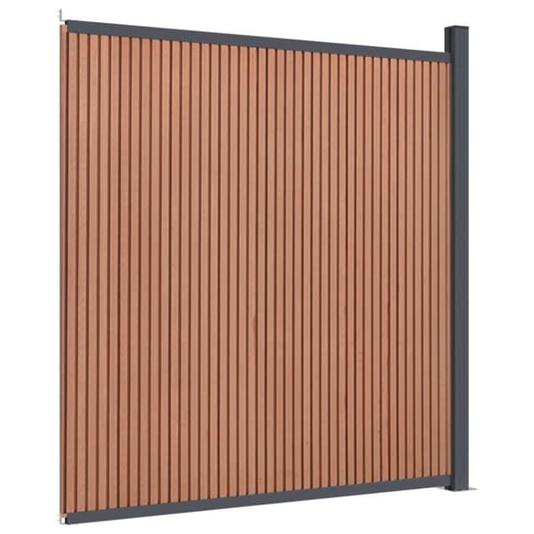 vidaXL hegnspanel 173x186 cm WPC brun - Havehegn