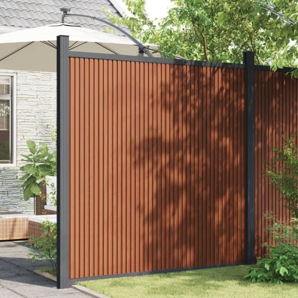 vidaXL hegnspanel 173x186 cm WPC brun - Havehegn