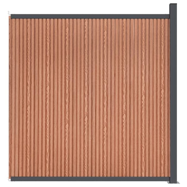 vidaXL hegnspanel 173x186 cm WPC brun - Havehegn