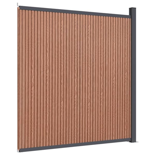 vidaXL hegnspanel 173x186 cm WPC brun - Havehegn