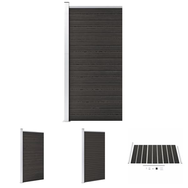 The Living Store Aitapaneeli WPC 95x186 cm harmaa -  Aitapaneelit