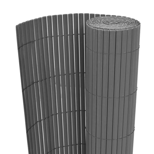The Living Store dobbeltsidet havehegn PVC 90 x 300 cm grå -  Havehegn