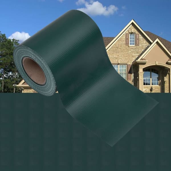 The Living Store haveskærm 35x0,19 m PVC mat grøn -  Havehegn