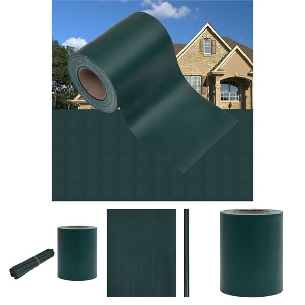 The Living Store haveskærm 35x0,19 m PVC mat grøn -  Havehegn