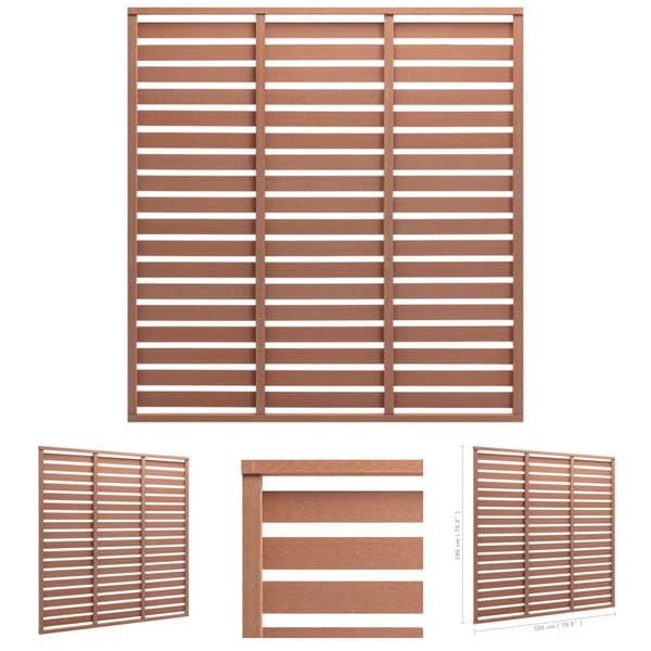 The Living Store Aitapaneeli WPC 180x180 cm ruskea -  Aitapaneelit