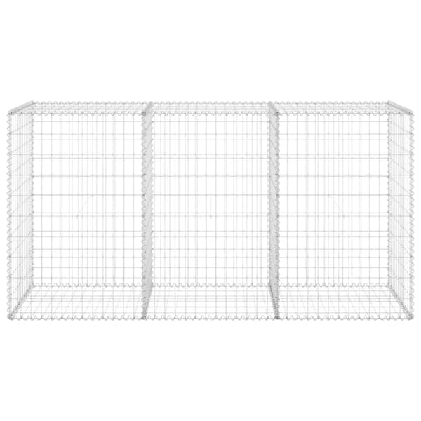 The Living Store Gabionmur i galvaniserat stål 200x60x100 cm -  Staket