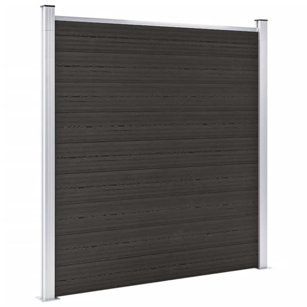 The Living Store hegnspanel 180x186 cm WPC sort -  Havehegn