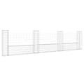 Miniatyrbillede 3 af 7: The Living Store gabionkurv med 4 stolper 380x20x100 cm U-facon jern -  Havehegn