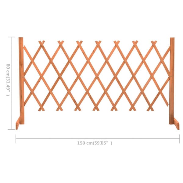 The Living Store espalier til haven 150x80 cm massivt fyrretræ orange -  Havehegn