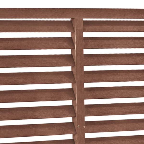 The Living Store jalousihegn 180x180 cm WPC brun -  Havehegn