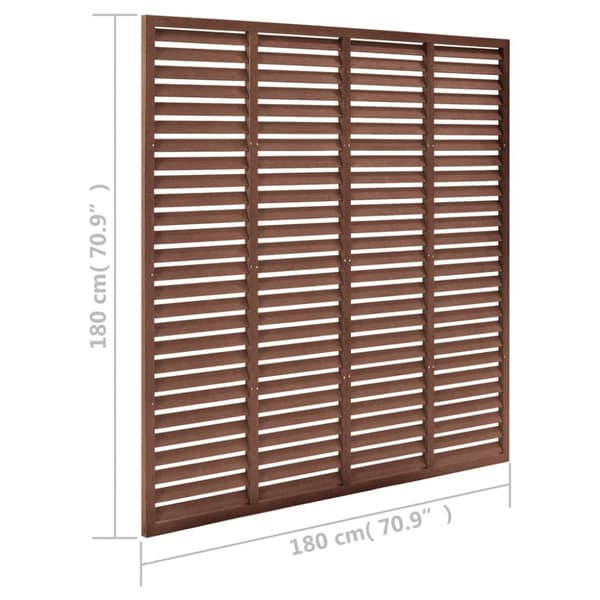 The Living Store jalousihegn 180x180 cm WPC brun -  Havehegn