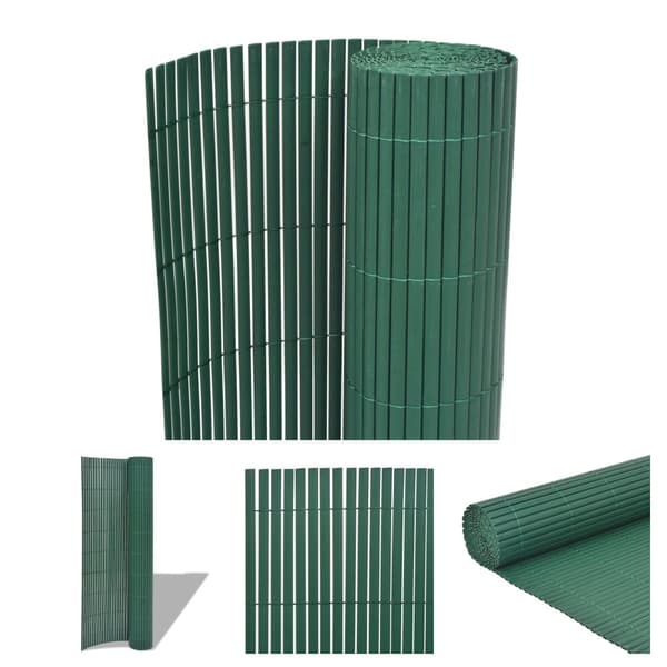 The Living Store dobbeltsidet havehegn PVC 90 x 500 cm grøn -  Havehegn
