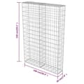 Miniatyrbillede 6 af 6: The Living Store gabionvæg med dæksler 100 x 20 x 150 cm galvaniseret stål -  Havehegn