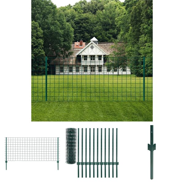 The Living Store Euro-aita teräs 20x0,8 m vihreä -  Aitapaneelit