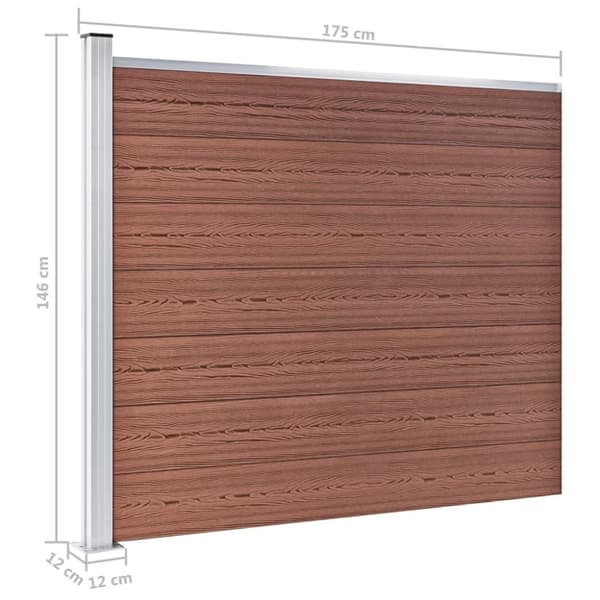 The Living Store Aitapaneeli WPC 175x146 cm ruskea - Aitapaneelit