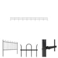 Miniatyrbillede 1 af 6: The Living Store havehegn med buet top 15,3 x 1 m sort stål -  Havehegn