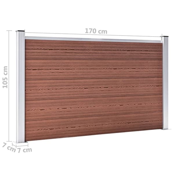 The Living Store Staketpanel WPC 526x106 cm brun -  Staket