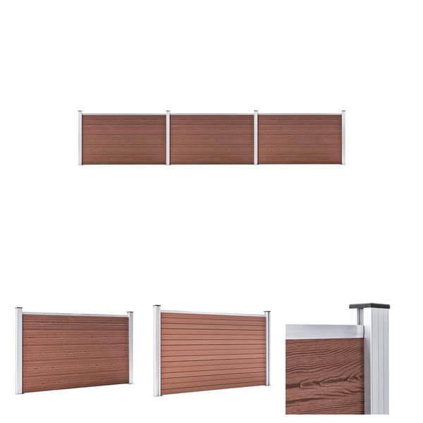 The Living Store Staketpanel WPC 526x106 cm brun -  Staket
