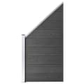 Miniatyrbillede 3 af 11: The Living Store hegnspanelsæt 446x(105-186) cm WPC sort -  Havehegn