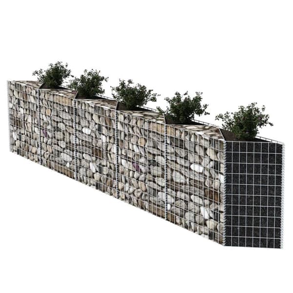 The Living Store Gabionkorg galvaniserat stål 300x30x100 cm -  Staket