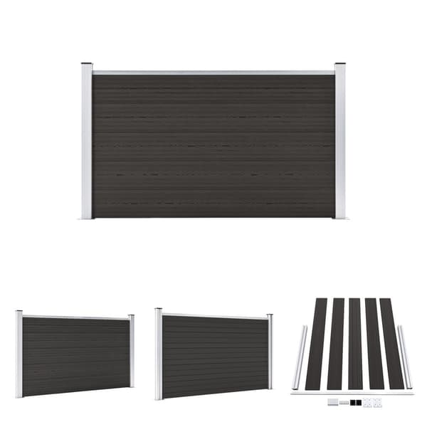The Living Store Aitapaneeli WPC 180x105 cm musta - Aitapaneelit