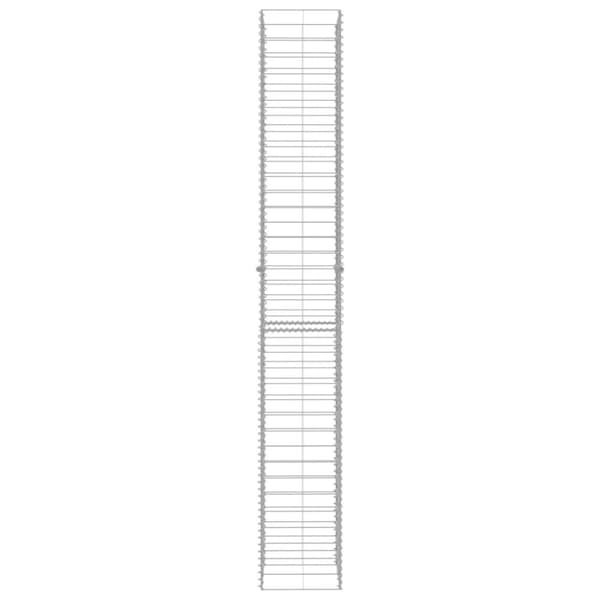 The Living Store gabionkurve 3 stk. 25 x 25 x 197 cm galvaniseret stål - Havehegn