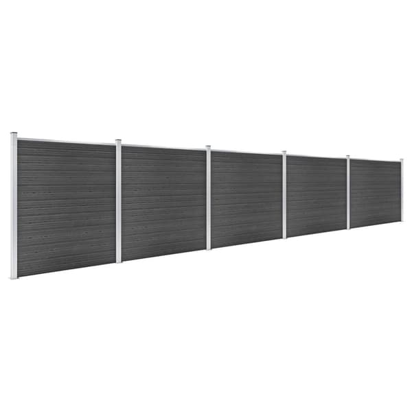 The Living Store hegnspanelsæt 872x186 cm WPC sort - Havehegn