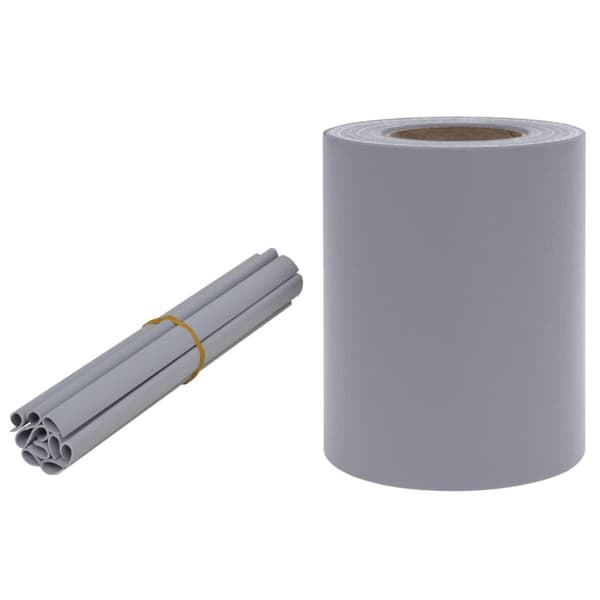 The Living Store haveskærm 35x0,19 m PVC mat lysegrå - Havehegn
