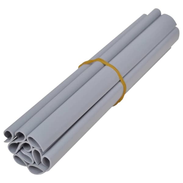 The Living Store haveskærm 35x0,19 m PVC mat lysegrå - Havehegn