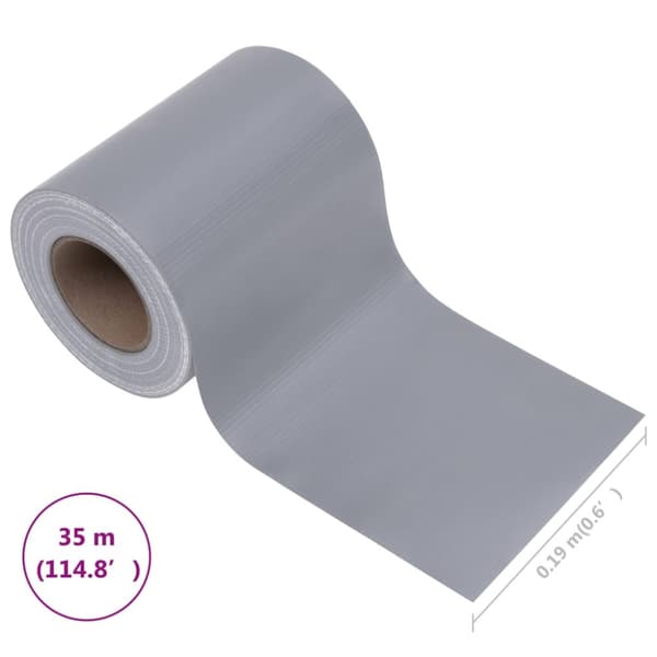 The Living Store haveskærm 35x0,19 m PVC mat lysegrå - Havehegn