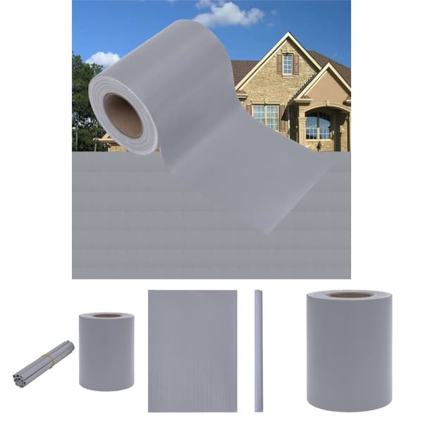 The Living Store haveskærm 35x0,19 m PVC mat lysegrå - Havehegn