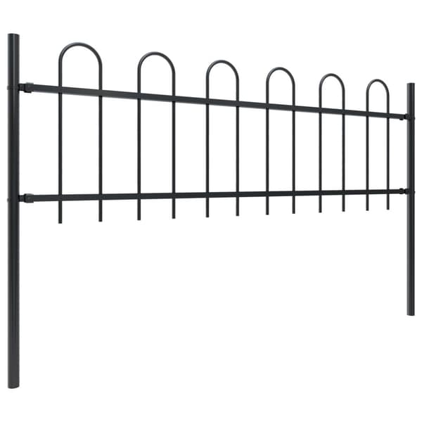 The Living Store havehegn med buet top 1,7 m stål sort -  Havehegn
