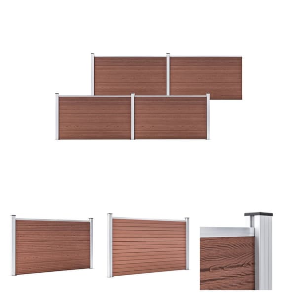 The Living Store havehegn 699 x 106 cm WPC brun - Havehegn